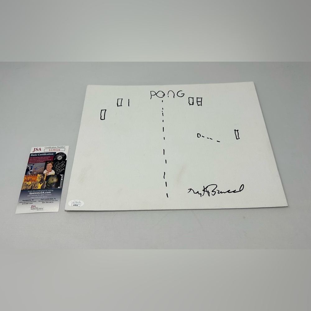 Nolan Bushnell signed 11x14 Sketchboard JSA‎ COA